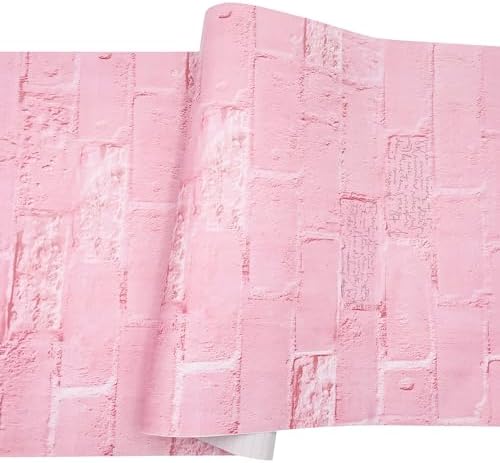 LovingWay 147 Feet Classroom Wall Shelf Liner Pink Bricks English Quotes