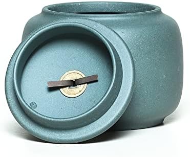 Yixing Clay Jar 175 Oz Bamboo Tea Storage Canister
