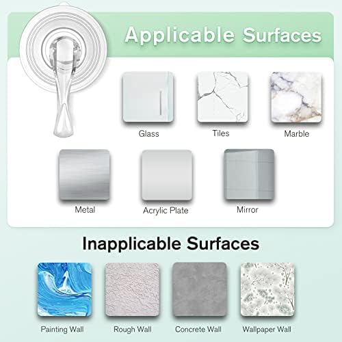 VISV Large Suction Cup Hooks with Wipes 5 Pcs