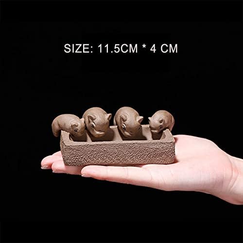 Siline Yixing Zisha Tea Pet with 4 Pig Statues