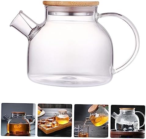 Glass Water Pitcher with Large Capacity and Easy Lid