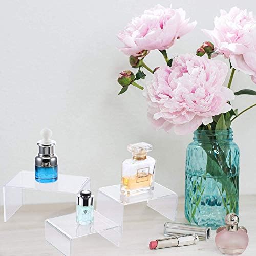 6 Piece Clear Acrylic Jewelry Display Riser Set