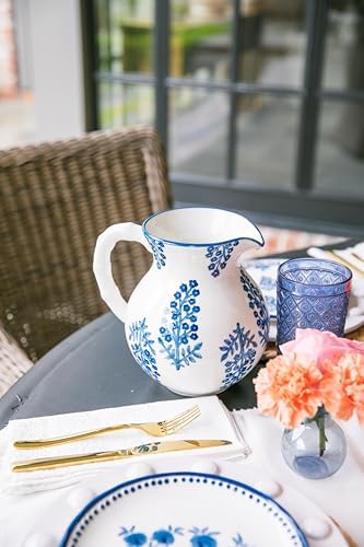 Mud Pie Block Print Pitcher 72 oz