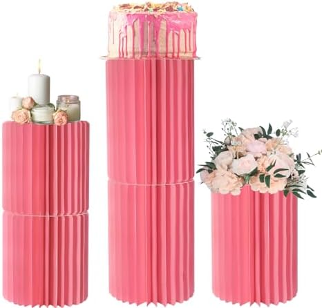 Merrifete Stacking Block Cake Stands for Party and Events