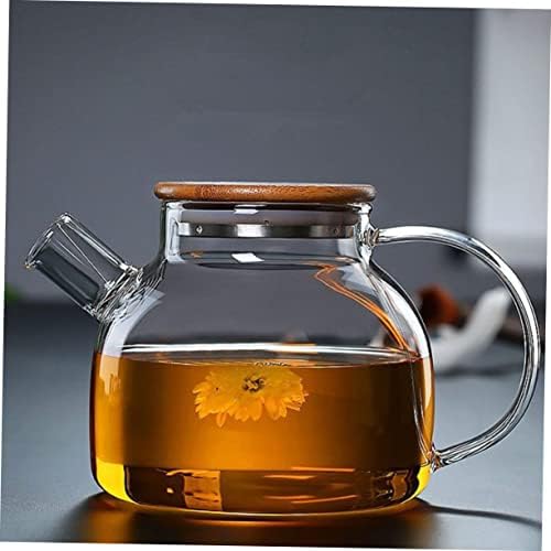 Glass Water Pitcher with Large Capacity and Easy Lid
