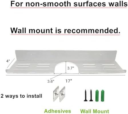 ROYALITA 17 Inch Acrylic Bathroom Shelf Organizer Over The Faucet
