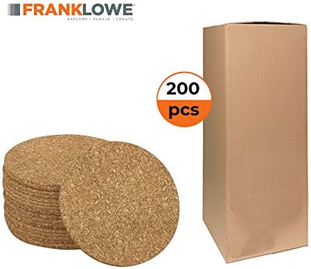 Flowe Cork Tiles Self-Adhesive Coasters for Bar Tools