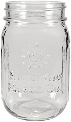 Pint Size 16 Ounce Clear Glass Mason Jars 24 Pack