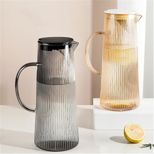 Cold Kettle Glass Jug with Vertical Stripes