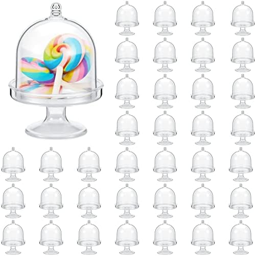 Tessco for You 48 Piece Clear Cake Stand with Dome Cover