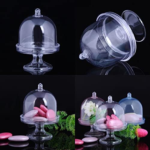 Okllen 36-Pack Mini Cake Plates with Dome Covers and Lids