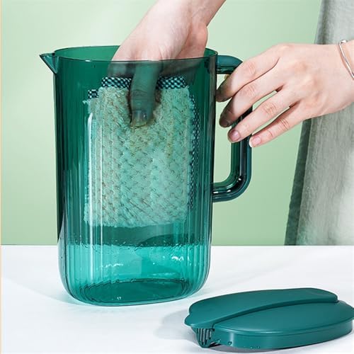 Cold Water Pitcher 2200ml Heat Resistant Cold Brew Jug with Handle