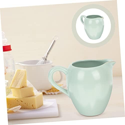 STOBAZA Ceramic Pitcher with Handle for Coffee and Syrup