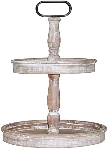 Krismax Two Tiered Decorative Serving Tray Stand