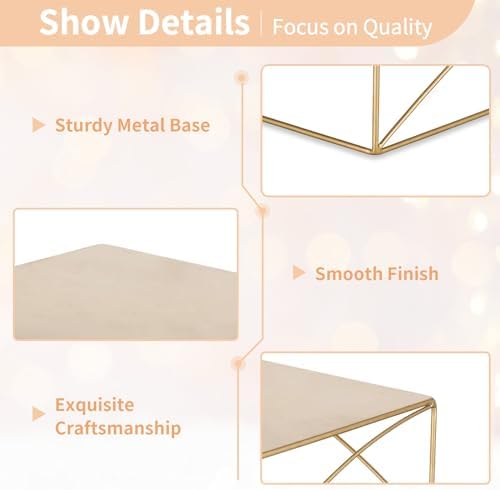 NUPTIO 10 Inch Metal Cake Stand Gold Display
