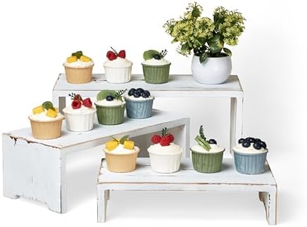 DAOYOUSKY 3 Tier Wooden Cupcake Stand Set for 24 Cupcakes