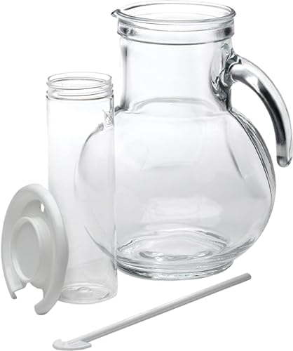 Bormioli Rocco Kufra 6775 oz Glass Jug with Ice Container and Lid