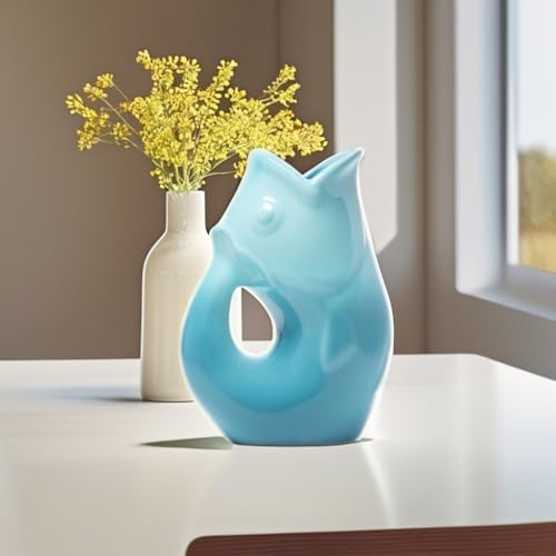 Gurgle Pot Fish Pitcher - Gradient Blue 42 oz