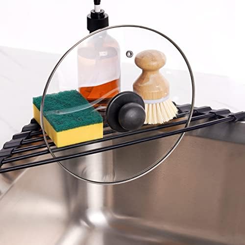 Tomorotec Foldable Dish Drying Rack with Silicone Coating