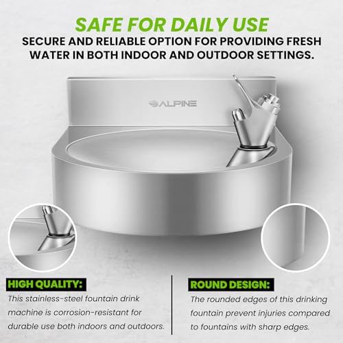 Alpine Water Fountain Wall Mounted - Commercial Hydration Station