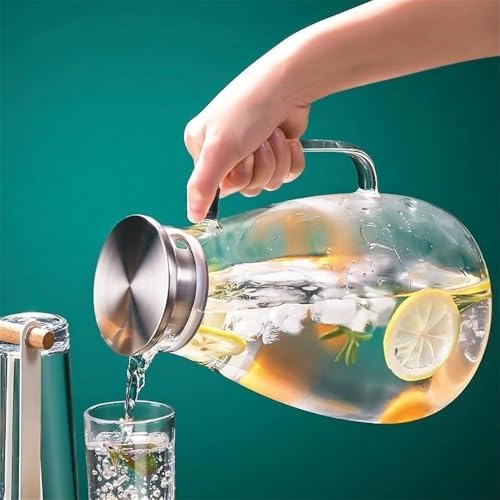 Cold Kettle Glass Pitcher 2600ml With Lid