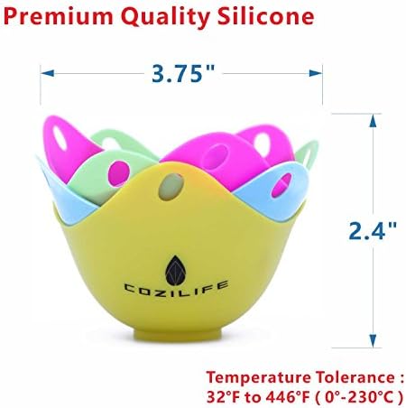 COZILIFE Egg Poacher Set of 4 with Ring Standers