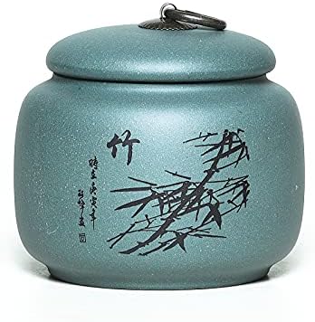 Yixing Clay Jar 175 Oz Bamboo Tea Storage Canister