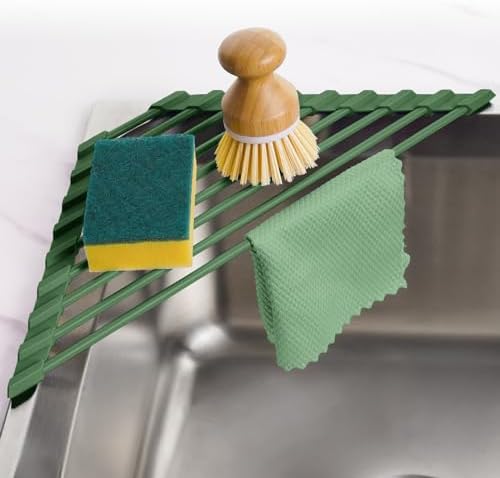 Tomorotec Triangle Dish Drying Rack for Sink Corner