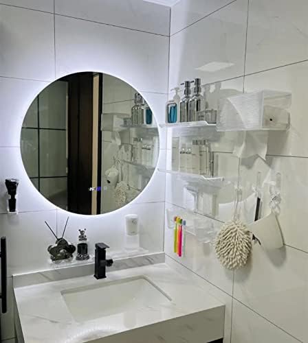 ROYALITA 17 Inch Acrylic Bathroom Shelf Organizer Over The Faucet
