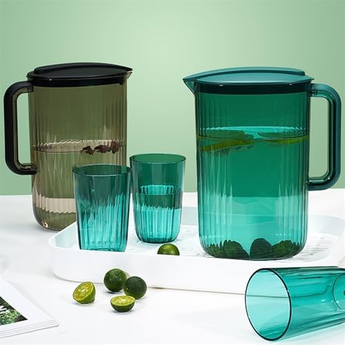 Cold Water Pitcher 2200ml Heat Resistant Cold Brew Jug with Handle