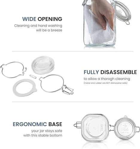 Bormioli Rocco 2 Liter Clear Canning Jars 2 Pack