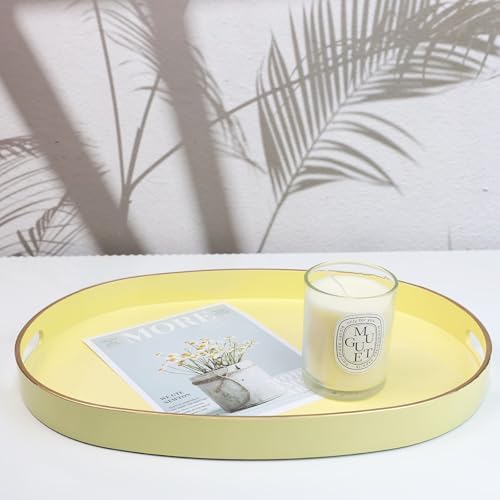 Spsyrine Oval Serving Tray for Ottoman and Coffee Table