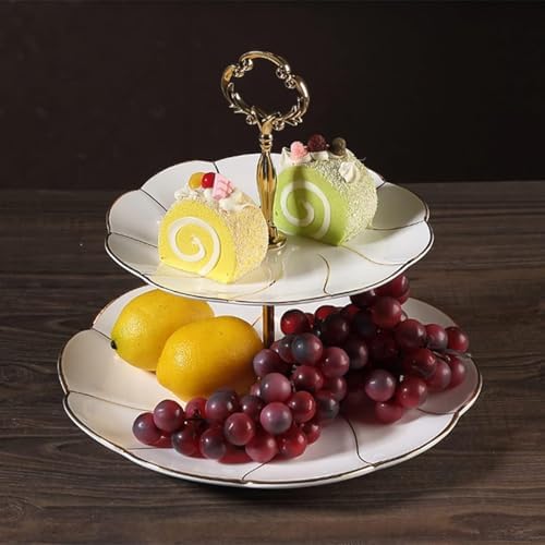 Ceramic Fruit Plate 3-Tier Tray for Home Display and Serving