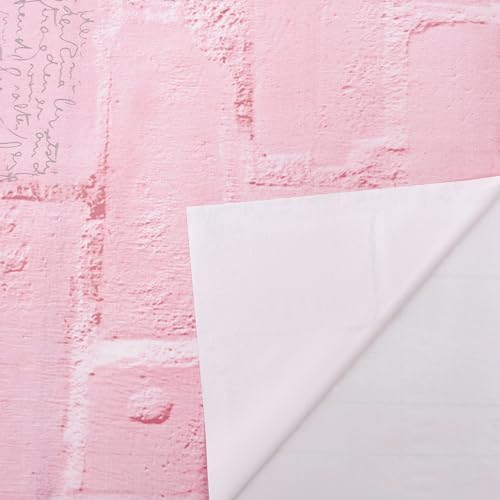 LovingWay 147 Feet Classroom Wall Shelf Liner Pink Bricks English Quotes
