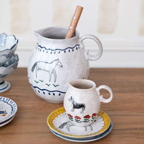Creative Co-Op Multicolor Horse Pitcher