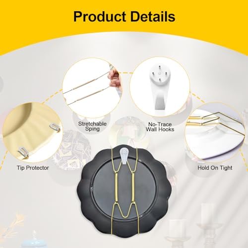 Fozite Wall Plate Hangers 6 8 10 Inch 4 Pack