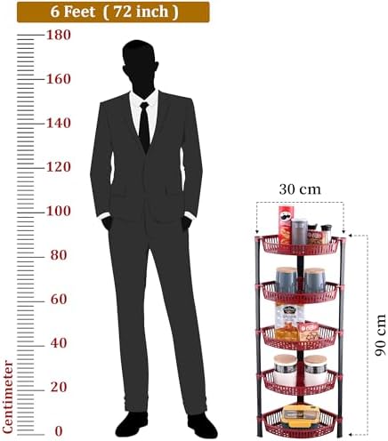 2 Pcs Folding Plastic 5 Tier Fruit Veggie Storage Stand