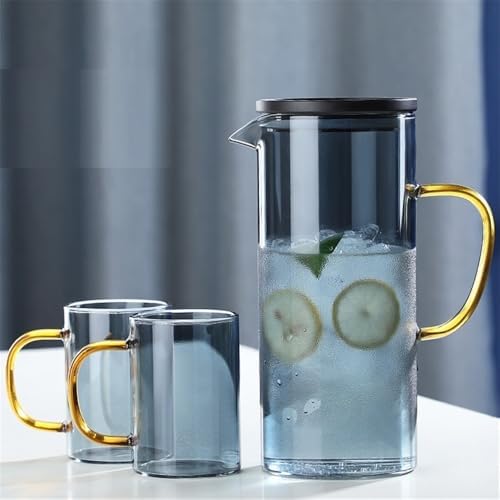 Cold Water Pitcher with Thickened Glass and Large Handle