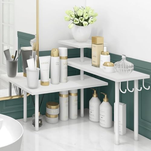Homode 3 Tier Corner Shelf Organizer White