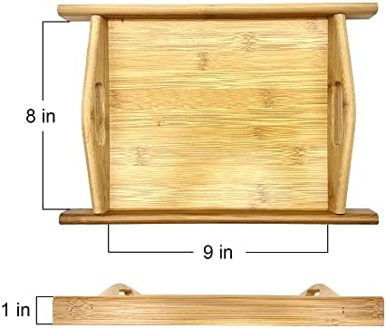 Bam Boo Natural Bamboo Serving Tray with Handles