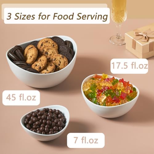 LYEOBOH 3 Tier Serving Bowls Set with Collapsible Stand