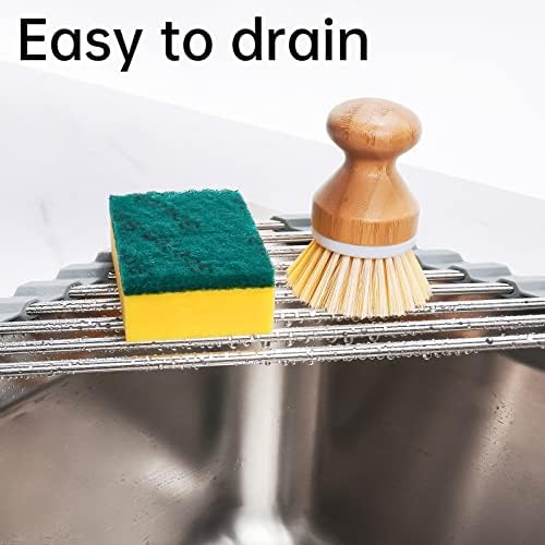 Tomorotec Triangle Roll-Up Dish Drying Rack for Sink