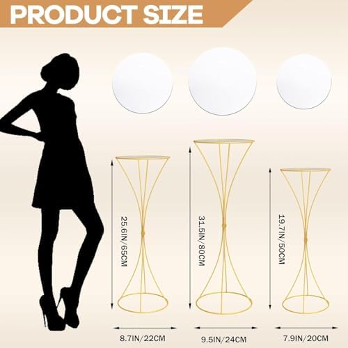 Kapaga 3pcs Cylinder Stands for Party and Wedding Display