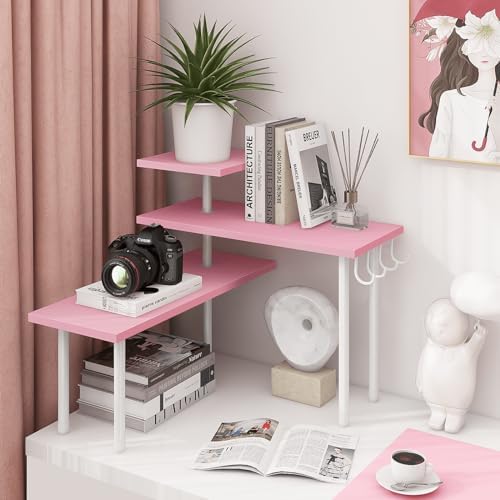 Homode 3-Tier Counter Organizer Shelf - Pink