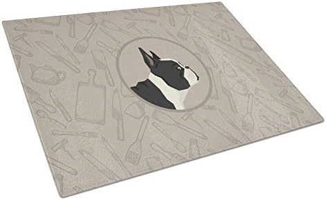 Carolines Treasures French Bulldog Glass Cutting Board Large