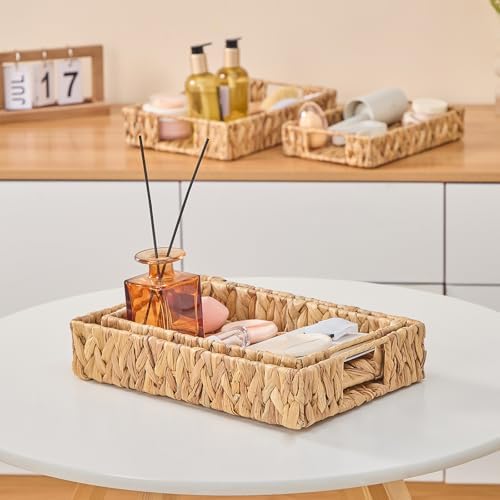 Nemshin Hand-Weaving Wicker Serving Tray Set of 2