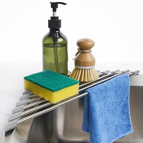 Tomorotec Triangle Roll-Up Dish Drying Rack for Sink