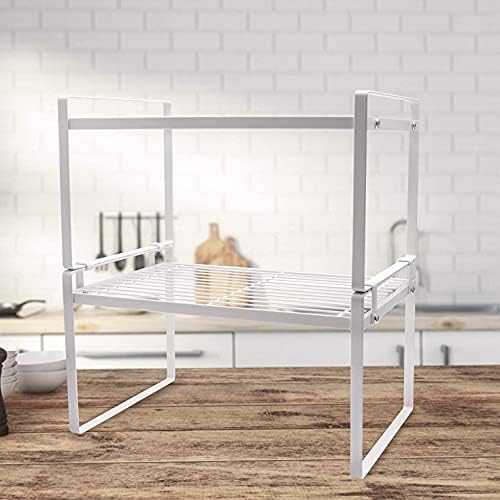 2 Pack Stackable Kitchen Cabinet Organizer Shelf Storage Racks