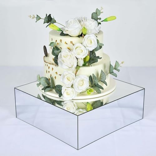 Efavormart 14x14 Silver Acrylic Cake Box Stand