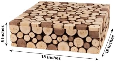 Efavormart Natural Wooden Cake Stand 18x18
